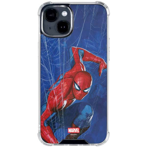Marvel Spiderman World of Webs iPhone 14 Clear Case